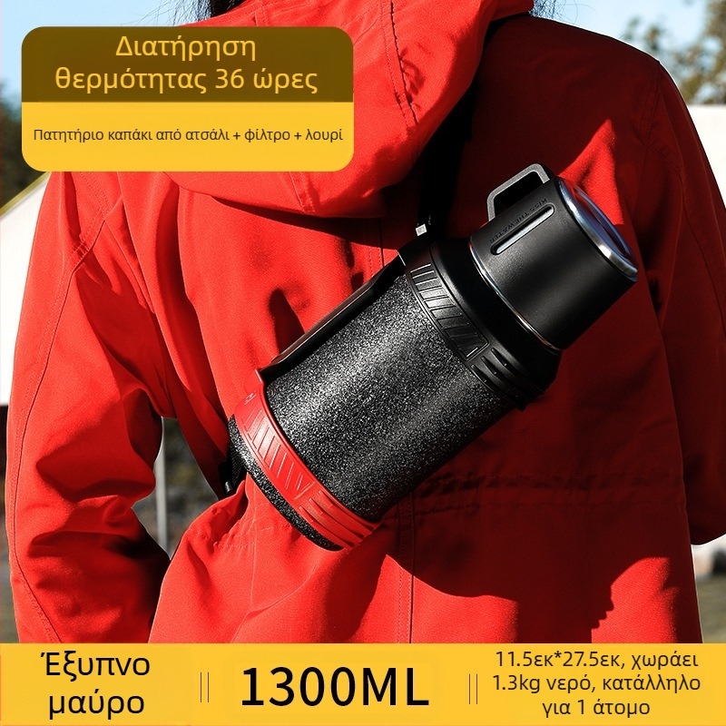 Qihu Θερμός Μεγάλης Χωρητικότητας 6 λίτρων Θερμός Φορητός Θερμός Αυτοκινήτου Εξωτερικού Χώρου από Ανοξείδωτο Ατσάλι 316