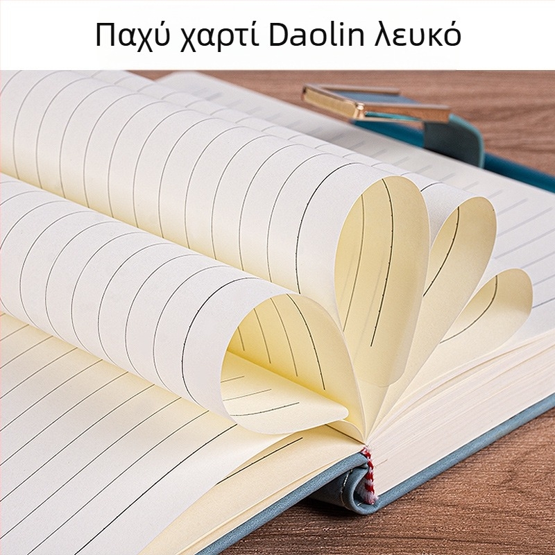 Σημειωματάριο από παχύ δέρμα με αγκράφα για επιχειρηματίες, απλούς φοιτητές, 5 βιβλία για συσκέψεις