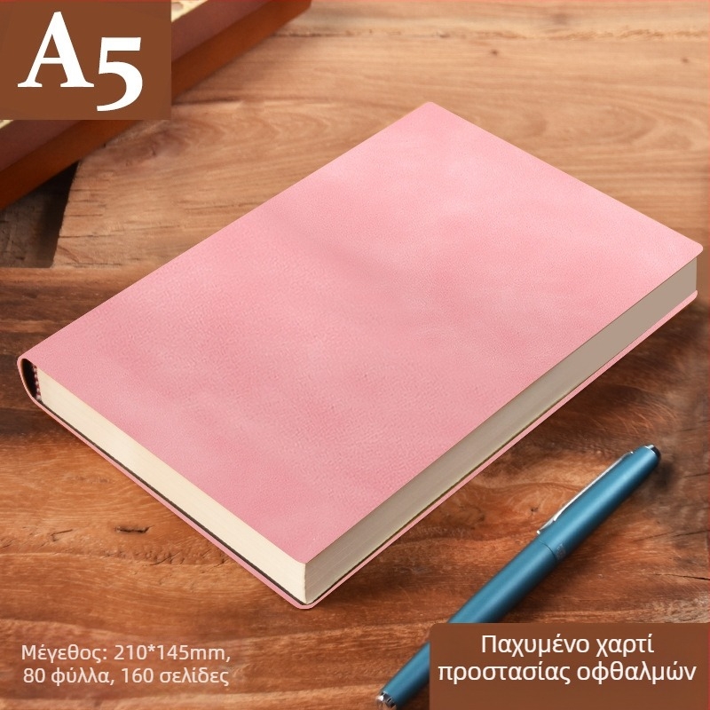 Σημειωματάριο από παχύ δέρμα με αγκράφα για επιχειρηματίες, απλούς φοιτητές, 5 βιβλία για συσκέψεις