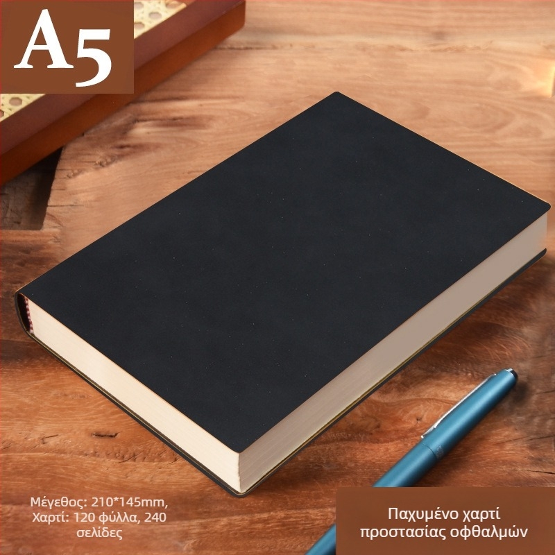 Σημειωματάριο από παχύ δέρμα με αγκράφα για επιχειρηματίες, απλούς φοιτητές, 5 βιβλία για συσκέψεις