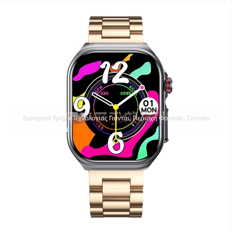 Έξυπνο ρολόι Et585 με οθόνη Amoled, Bluetooth, κλήση, καρδιακός ρυθμός, ύπνος, βηματόμετρο, αθλητικό ρολόι, βραχιόλι, διασυνοριακό