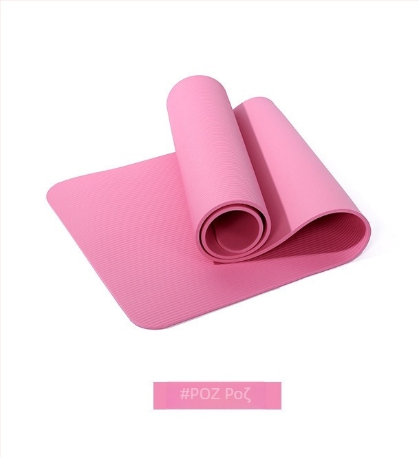 Στρώμα γιόγκα NBR με πάχος, αντιολισθητικό, απορροφητικό κραδασμών, ήσυχο, διευρυμένο και επενδεδυμένο, για ενήλικες άνδρες και γυναίκες, γυμναστική, γυμναστική, χαλάκι γιόγκα