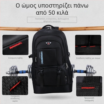 Μεγάλο σακίδιο πλάτης για άνδρες, μεγάλο σακίδιο πλάτης ταξιδιού, γυναικείο σακίδιο πλάτης ορειβασίας, μεγάλης χωρητικότητας για ταξίδια σε εξωτερικούς χώρους