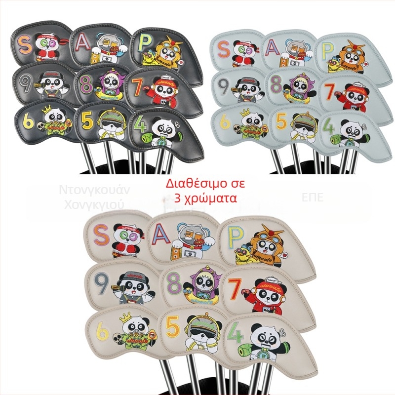 Κάλυμμα κεφαλής γκολφ Source Factory με διασυνοριακή άμεση προμήθεια, κάλυμμα κεφαλής σιδερένιου γκολφ Mini Panda Pattern