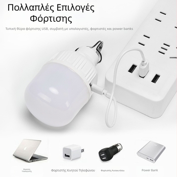 Νέα λάμπα φόρτισης LED 3 εξωτερικές αδιάβροχες λάμπες έκτακτης ανάγκης για νυχτερινό περίπτερο στην αγορά, φορητές, για φωτισμό έκτακτης ανάγκης