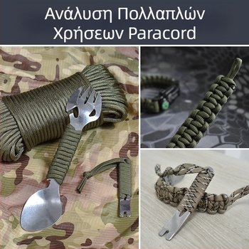 650 Στρατιωτικός Κανόνας 10 Πυρήνας Αλεξιπτωτιστών Διάσωσης Έλξης Μπάνιου Ρούχων Σχοινί Σκηνής για Βουνό