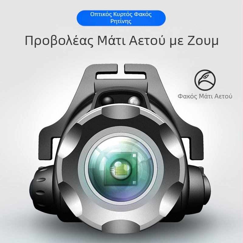 Boyue T6 προβολέας επαγωγής φόρτισης αδιάβροχος LED ισχυρός φωτισμός τηλεσκοπικός προβολέας ζουμ εξωτερικού χώρου προβολέας ψαρέματος χονδρικής