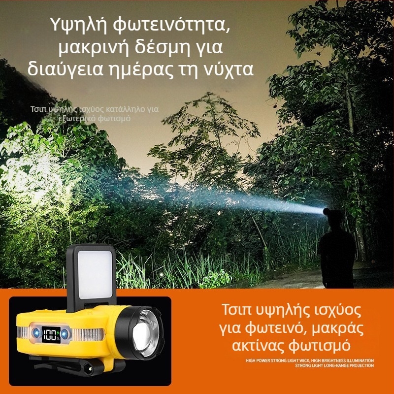 Ειδικός φακός κεφαλής για επαγωγικό καπέλο ψαρέματος με κλιπ, λάμπα με γείσο καπέλου, ισχυρό φως, εξαιρετικά φωτεινό, τοποθετημένο στο κεφάλι, εξαιρετικά μεγάλης αντοχής, νυχτερινή λάμπα δολώματος ψαρέματος