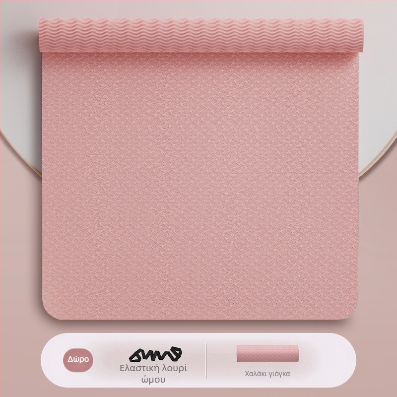 Στρώμα γιόγκα Zhenle, φιλικό προς το περιβάλλον, αντιολισθητικό, αθόρυβο, ειδικό στρώμα γυμναστικής με διευρυμένο και παχύ στρώμα για αερόμπικ στο σπίτι