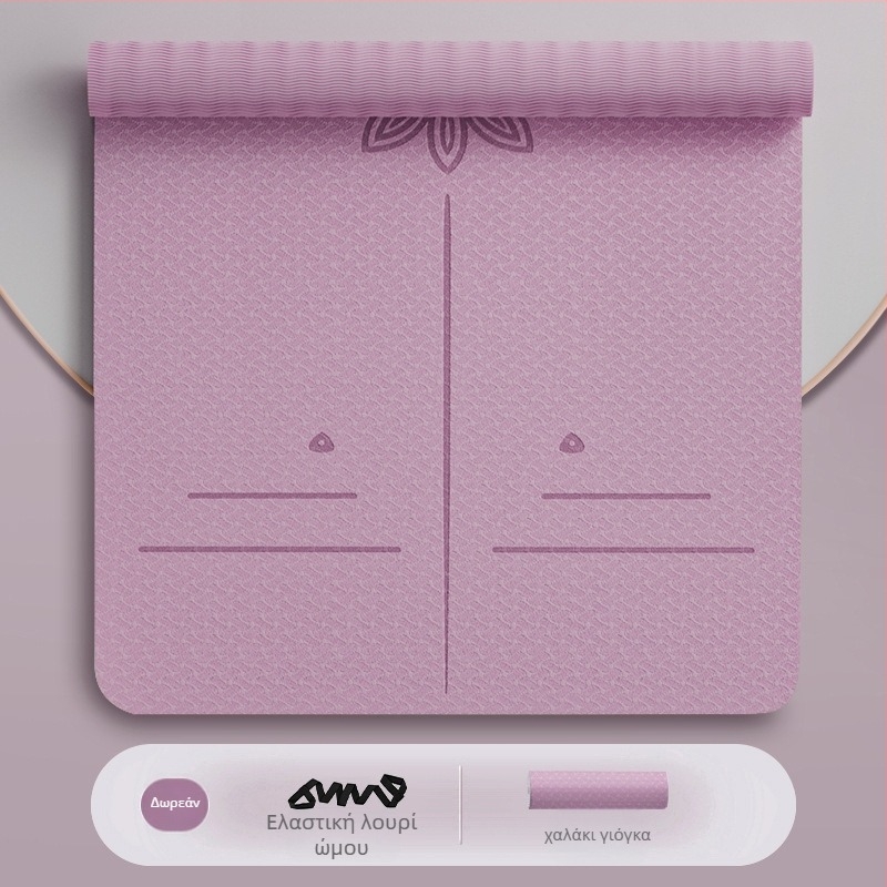 Στρώμα γιόγκα Zhenle, φιλικό προς το περιβάλλον, αντιολισθητικό, αθόρυβο, ειδικό στρώμα γυμναστικής με διευρυμένο και παχύ στρώμα για αερόμπικ στο σπίτι