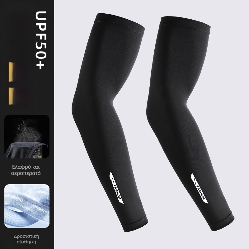 Ανδρικό μανίκι παγοπροστασίας από αντηλιακό, μεταξωτό μανίκι παγοπροστασίας, καλοκαιρινό, λεπτό, δροσερό, αναπνεύσιμο, με προστασία από την υπεριώδη ακτινοβολία, καλοκαιρινό προστατευτικό μπράτσου ποδηλασίας