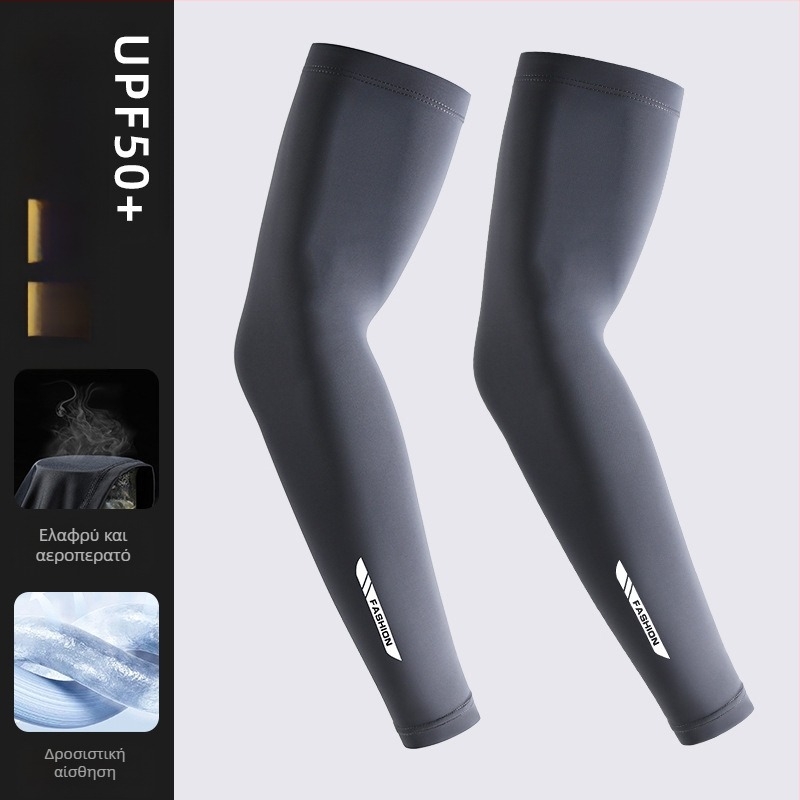 Ανδρικό μανίκι παγοπροστασίας από αντηλιακό, μεταξωτό μανίκι παγοπροστασίας, καλοκαιρινό, λεπτό, δροσερό, αναπνεύσιμο, με προστασία από την υπεριώδη ακτινοβολία, καλοκαιρινό προστατευτικό μπράτσου ποδηλασίας