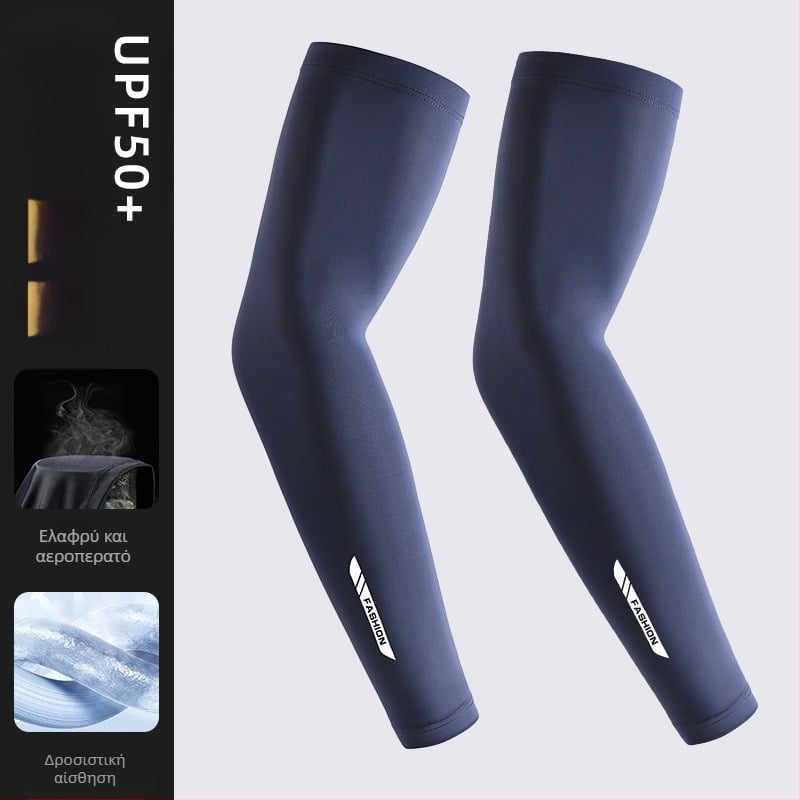 Ανδρικό μανίκι παγοπροστασίας από αντηλιακό, μεταξωτό μανίκι παγοπροστασίας, καλοκαιρινό, λεπτό, δροσερό, αναπνεύσιμο, με προστασία από την υπεριώδη ακτινοβολία, καλοκαιρινό προστατευτικό μπράτσου ποδηλασίας