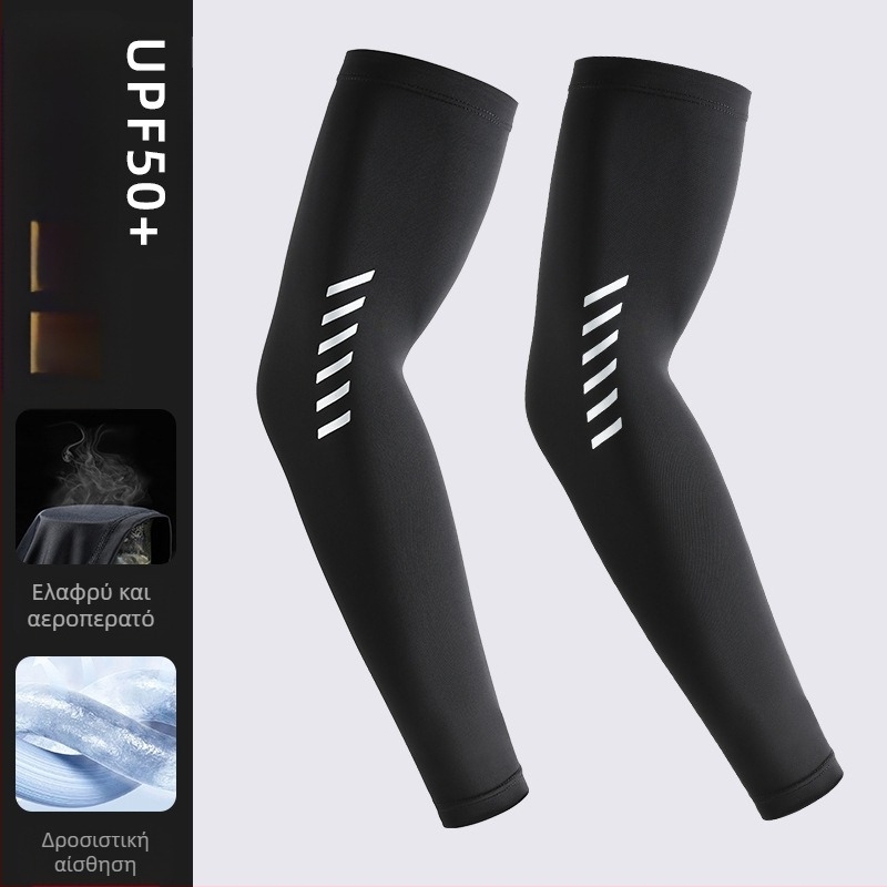 Ανδρικό μανίκι παγοπροστασίας από αντηλιακό, μεταξωτό μανίκι παγοπροστασίας, καλοκαιρινό, λεπτό, δροσερό, αναπνεύσιμο, με προστασία από την υπεριώδη ακτινοβολία, καλοκαιρινό προστατευτικό μπράτσου ποδηλασίας