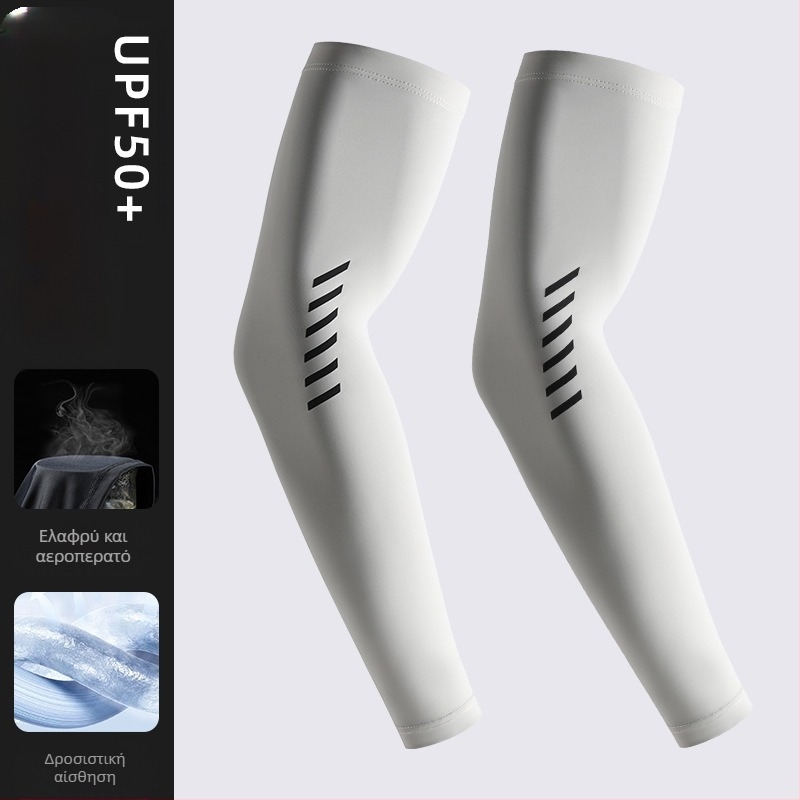 Ανδρικό μανίκι παγοπροστασίας από αντηλιακό, μεταξωτό μανίκι παγοπροστασίας, καλοκαιρινό, λεπτό, δροσερό, αναπνεύσιμο, με προστασία από την υπεριώδη ακτινοβολία, καλοκαιρινό προστατευτικό μπράτσου ποδηλασίας