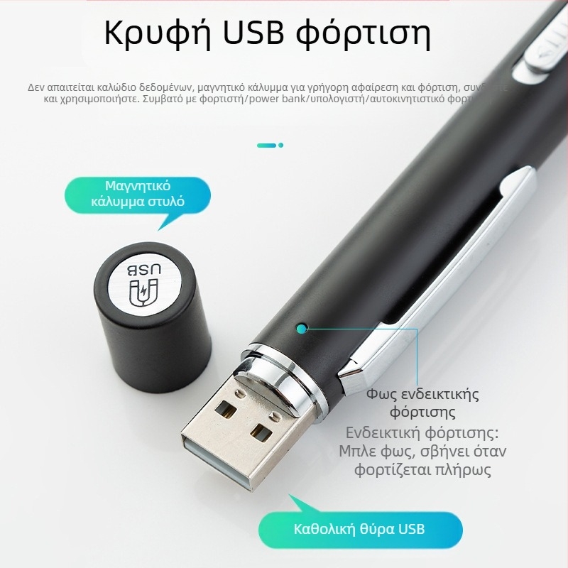 Διπλή πηγή φωτός λάμπα στυλό κόρης επαναφορτιζόμενη από ανοξείδωτο χάλυβα ιατρικής στοματικής εξέτασης LED λάμπα στυλό φακός για γιατρό νοσοκόμα