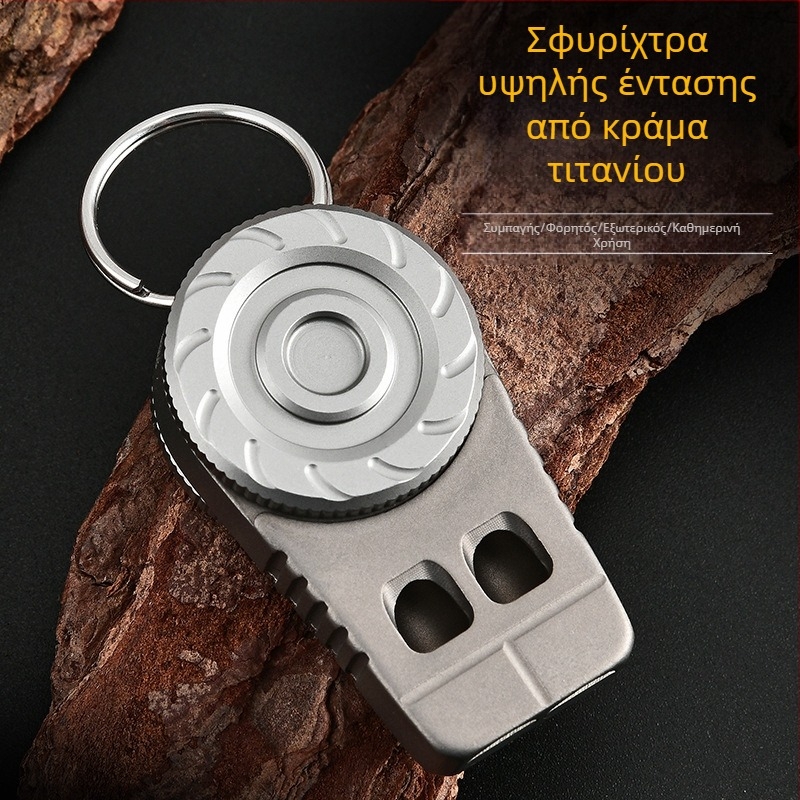 Σφυρίχτρα σωτήρια για υπαίθριες κατασκηνώσεις από κράμα τιτανίου, διπλής τρύπας, φορητή σφυρίχτρα μπρελόκ, πολυλειτουργική σφυρίχτρα αποσυμπίεσης