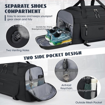 Τσάντα γυμναστικής για υγρή και ξηρή χρήση, διασυνοριακή τσάντα αποθήκευσης από ύφασμα Oxford, εξαιρετικά ελαφριά τσάντα ταξιδιού, τσάντα αποσκευών, τσάντα γιόγκα, αντιβακτηριακή και αδιάβροχη