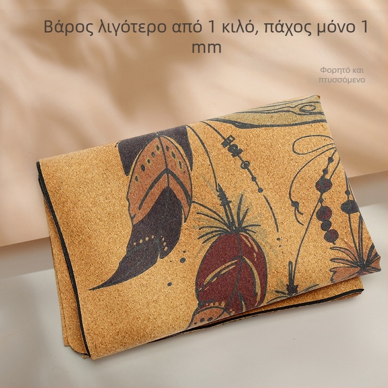 Nagoudi καουτσούκ αντιολισθητική λαβή απορρόφησης κραδασμών παχύρρευστη ανδρική άσκηση γιόγκα γυμναστικής από φελλό πτυσσόμενη πετσέτα γιόγκα χαλάκι