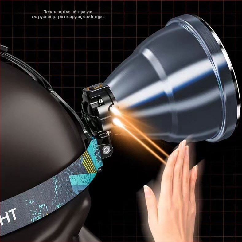 Little Savage Πολυλειτουργικό Επαναφορτιζόμενο Φως Ψαρέματος Εξωτερικού Χώρου, Φορητό Φως Ορειβασίας με Ισχυρό Φως, Προβολέας Έκτακτης Ανάγκης, Κοντό στο Κεφάλι, για Κάμπινγκ και Ορειβασία