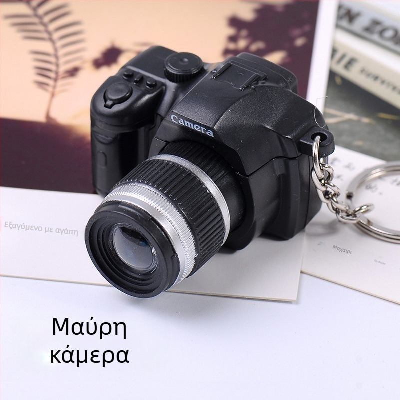 Δημιουργικό LED φως φωτεινής προσομοίωσης ήχου SLR κάμερα μπρελόκ χαριτωμένο μπρελόκ τσάντα κρεμαστό κόσμημα κρεμαστό κόσμημα