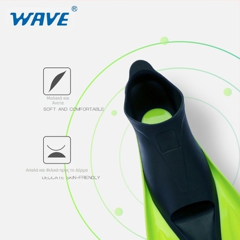 WAVE επαγγελματικό κολύμπι με αναπνευστήρα, γυναικεία παπούτσια βατράχων για άνδρες, εξοπλισμός ελεύθερης κατάδυσης, εκπαίδευση σε βαθιές καταδύσεις, είδη κολύμβησης