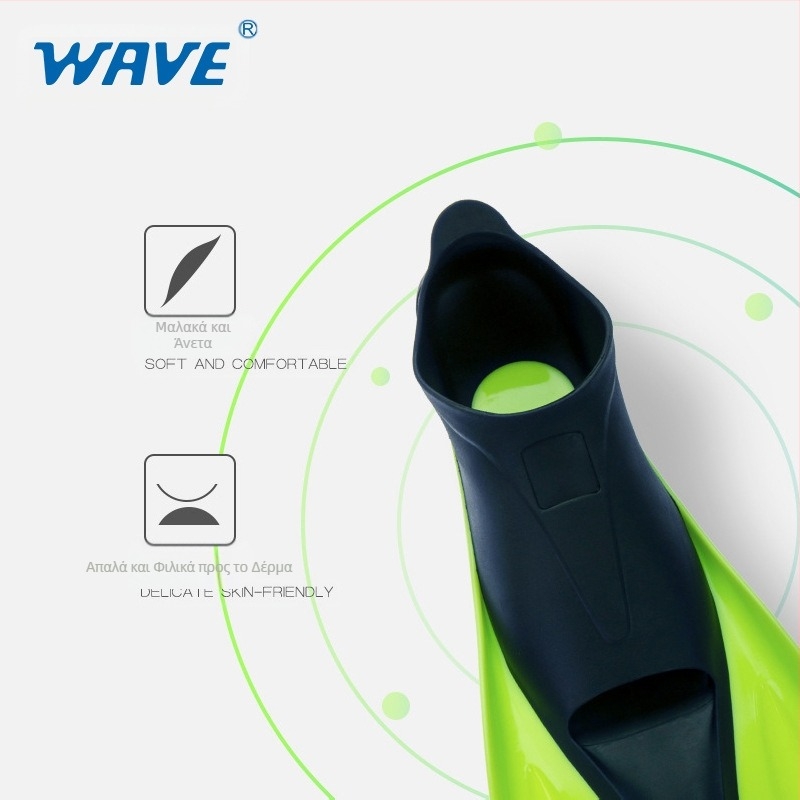 WAVE επαγγελματικό κολύμπι με αναπνευστήρα, γυναικεία παπούτσια βατράχων για άνδρες, εξοπλισμός ελεύθερης κατάδυσης, εκπαίδευση σε βαθιές καταδύσεις, είδη κολύμβησης