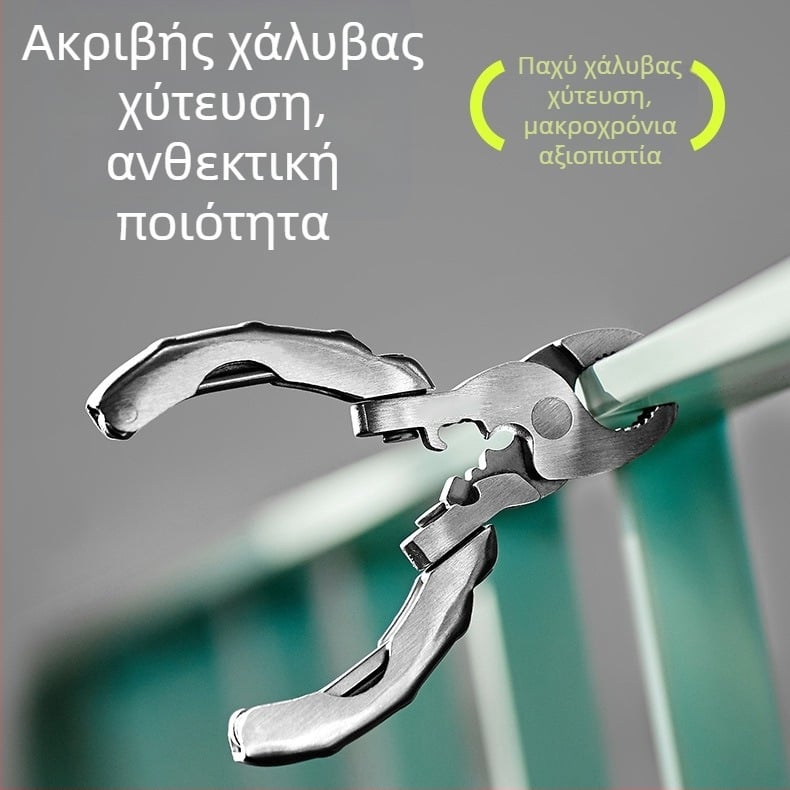 Διαδικτυακή διασημότητα μίνι πολυλειτουργική πένσα χελώνας από ανοξείδωτο ατσάλι 9 σε 1 πένσα πολλαπλών χρήσεων κατσαβίδι φορητό εργαλείο EDC ανοιχτήρι μπουκαλιών