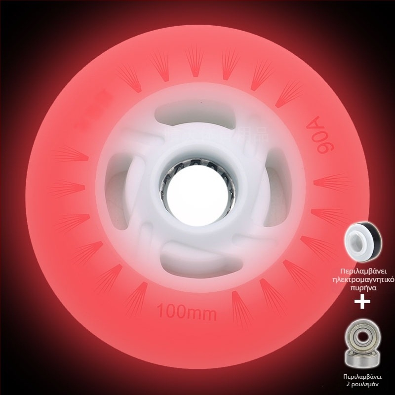 Παιδικά πατίνια με φλας, πατίνια με ίσια σειρά, φωτεινά πατίνια ενηλίκων, πατινάζ ταχύτητας PU90 100mm110mm