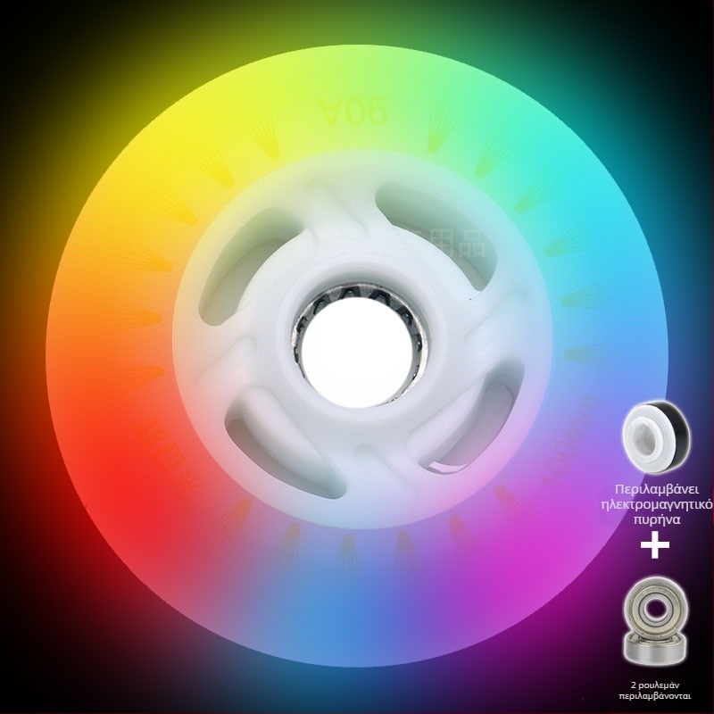 Παιδικά πατίνια με φλας, πατίνια με ίσια σειρά, φωτεινά πατίνια ενηλίκων, πατινάζ ταχύτητας PU90 100mm110mm