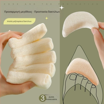 Νέα μαλακά ένθετα δακτύλων παπουτσιού με μισού μεγέθους μαξιλαράκια για ψηλοτάκουνα, μειωτικό μεγέθους παπουτσιού, αντιπυρετικό, αντιολισθητικό, αντικατάσταση δακτύλων μπροστινού μέρους του ποδιού