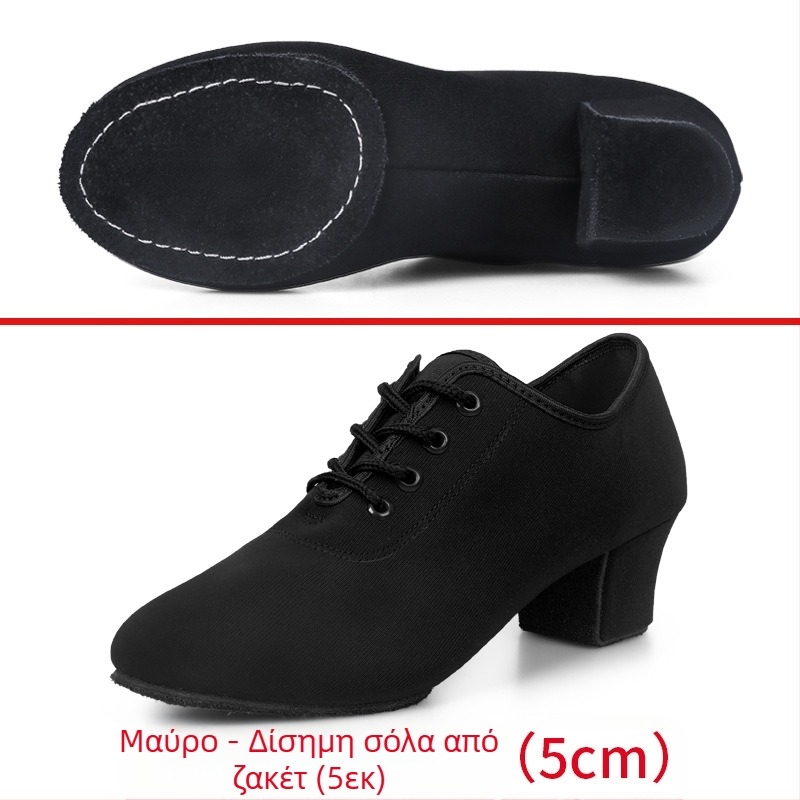 Παπούτσια Λάτιν Χορών για Γυναικεία, Παπούτσια Χορού Ballroom, Μαλακές Σόλες, Μεσαία Ψηλά Τακούνια, Τετράγωνα Παπούτσια Χορού, Παπούτσια Δασκάλων Ναυτικών για Ενήλικες
