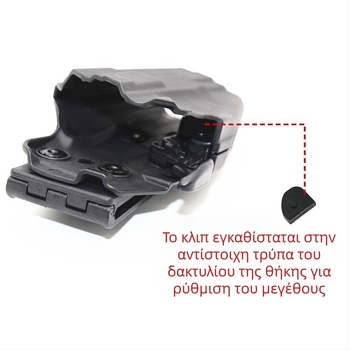 Πλαστικό ατσάλινο μανίκι ταχείας έλξης P1, μανίκι ταχείας έλξης μέσης Glock G17, μανίκι ταχείας έλξης M921911, μανίκι ταχείας έλξης P226 Tactical 579