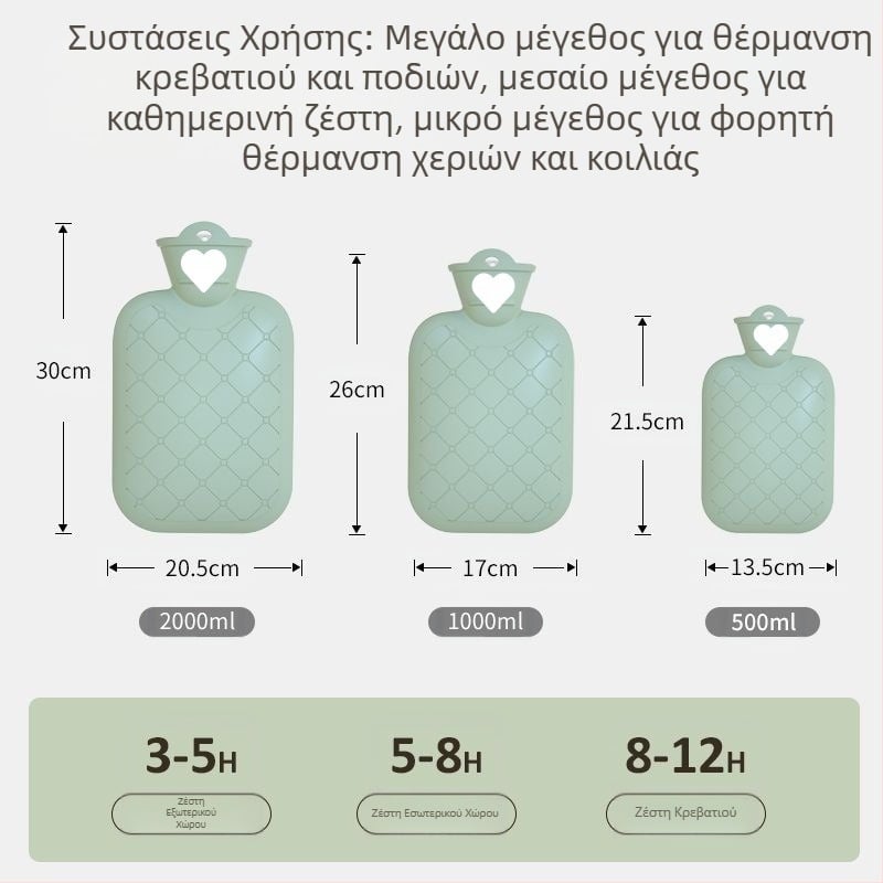 Επαναφορτιζόμενη τσάντα ζεστού νερού, αντιεκρηκτική, αφαιρούμενη και πλενόμενη, ζεστή ζώνη για το μωρό, κρύα, ζεστή κοιλιά περιόδου