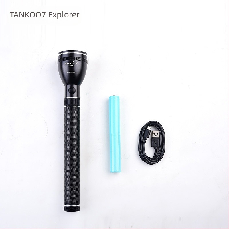 Φακός ανίχνευσης ασφαλείας TANK007 με LED για εξωτερική περιπολία, φακό με εκτεταμένη λαβή A602L