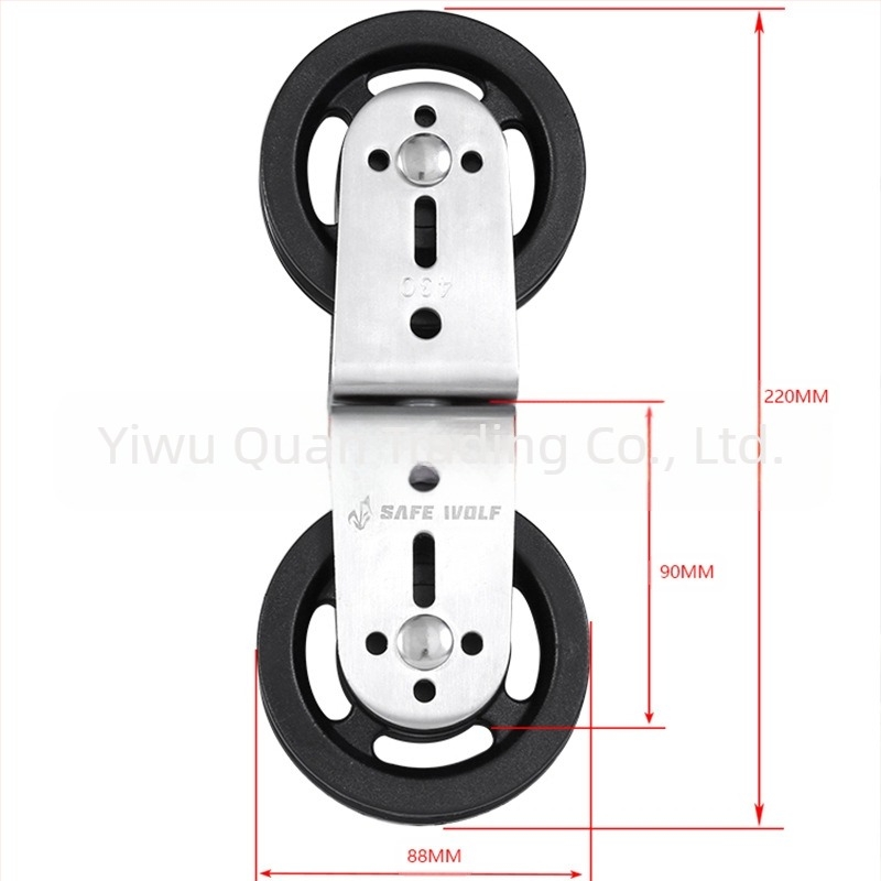 Μεγάλος τροχός από ατσάλινο σύρμα σε σχήμα 8 με διπλή τροχαλία για εξοπλισμό γυμναστικής, μόνο τροχαλία/τροχός με αυλάκι από κράμα αλουμινίου, τροχαλία από νάιλον, αξεσουάρ εξοπλισμού γυμναστικής