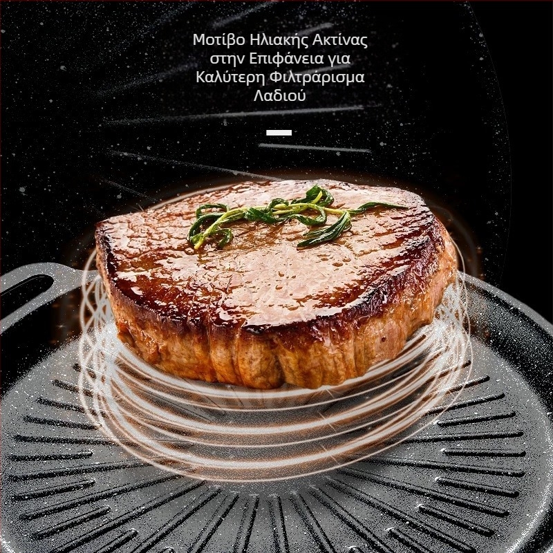 Κορεάτικο στυλ οικιακό τηγάνι ψησταριάς Maifan Stone με μοτίβο ήλιου, φυσικό αντικολλητικό τηγάνι μπάρμπεκιου για επαγωγική εστία, εστία κασέτας, εξωτερικό τηγάνι μπάρμπεκιου