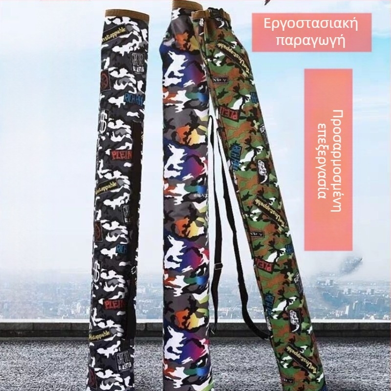 Πτυσσόμενη τσάντα καλαμιού ψαρέματος του κατασκευαστή αδιάβροχη, γρήγορης ξήρανσης, τσάντα ομπρέλας από ύφασμα Oxford, τσάντα πολλαπλών χρήσεων, τσάντα ειδών ψαρέματος, τσάντα αλιευτικού εξοπλισμού