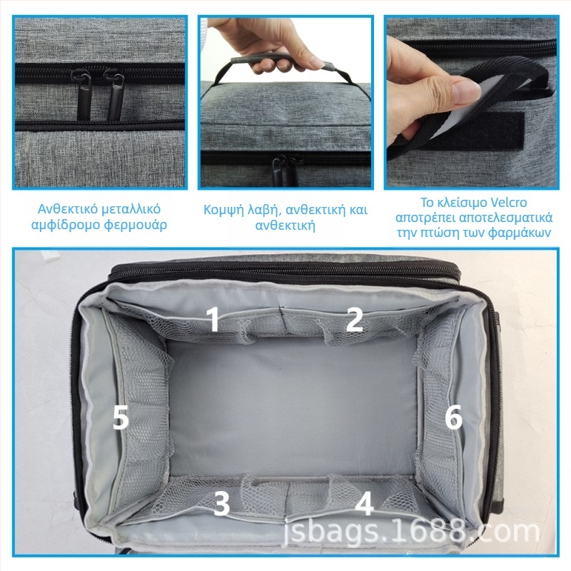 Μικρή τσάντα αποθήκευσης φαρμάκων φορητή ιατρική τσάντα πρώτων βοηθειών οικογενειακή συσκευασία αποθήκευσης φαρμάκων ιατρικό κιτ