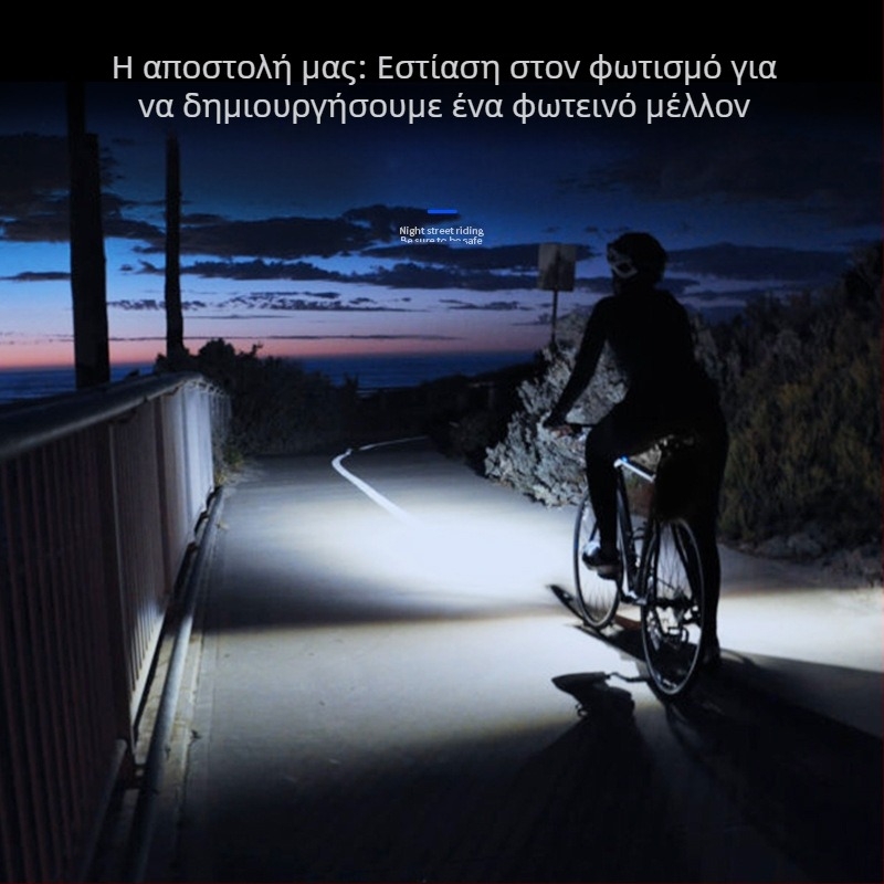 Λάμπα κωδικού ένδειξης ισχύος, επαναφορτιζόμενος προβολέας ποδηλάτου USB, κωδικομετρητής κουδουνιού, τρία σε ένα φως ποδηλάτου, κόρνα