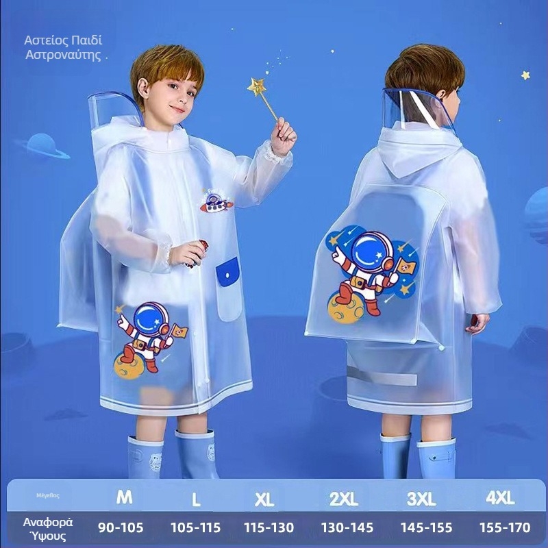 Παιδικό αδιάβροχο για μωρά, νηπιαγωγείο, μαθητής δημοτικού σχολείου, πόντσο με κάθισμα σχολικής τσάντας, αγόρια, κορίτσια, αδιάβροχο, χονδρική πώληση