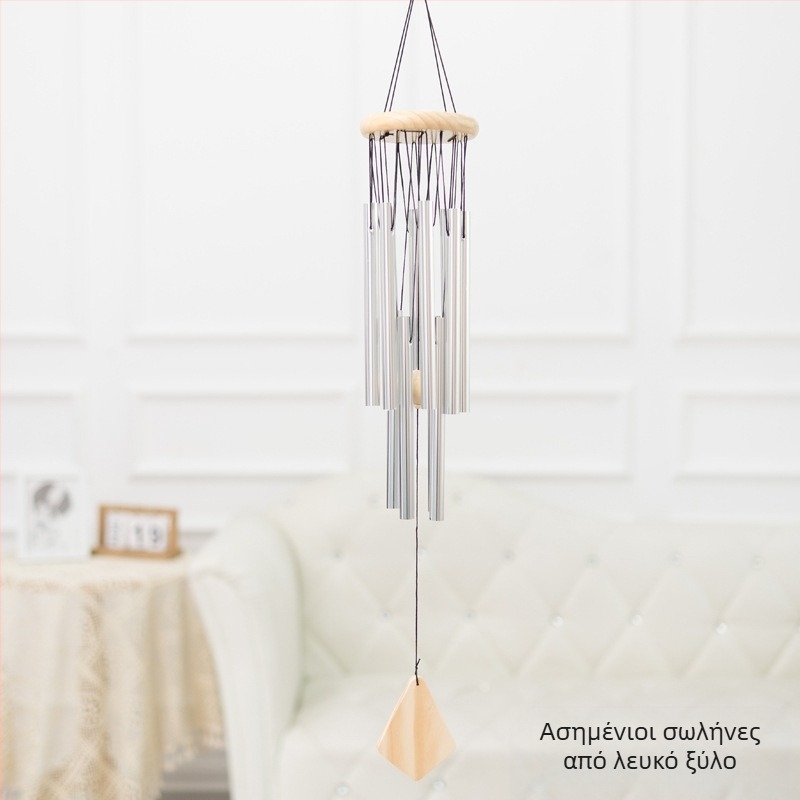 Διασυνοριακό διπλό στρώμα ανέμου από αλουμίνιο, δημιουργικό 12 σωλήνων, μεταλλικό ανέμου από μασίφ ξύλο, ξύλινα διακοσμητικά για το σπίτι