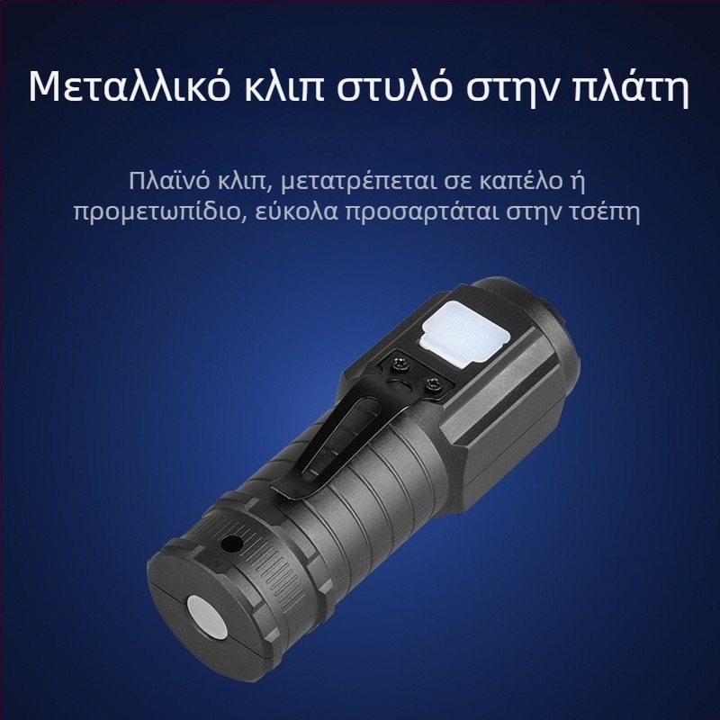 Διασυνοριακός μικρός φακός τριών ματιών COB πλευρικό φως φορητό φωτιστικό με κλιπ στυλό φωτισμού εργασίας, ισχυρό μαγνητικό φωτιστικό εξωτερικού φωτισμού