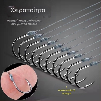 Αγκίστρι ψαρέματος δεμένο ισχυρό διπλό αγκίστρι πετονιάς αλόγου αγκίστρι ψαρέματος αξεσουάρ αλιευτικού εξοπλισμού Iseini διπλό αγκίστρι πετονιάς