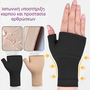 Αθλητικά γάντια υψηλής ελαστικής πίεσης για θήκη τένοντα παλάμης, αντιδιαστρέμματα καρπού, εξωτερικής γυμναστικής, ποδηλασίας, συμπίεσης για τα μισά δάχτυλα