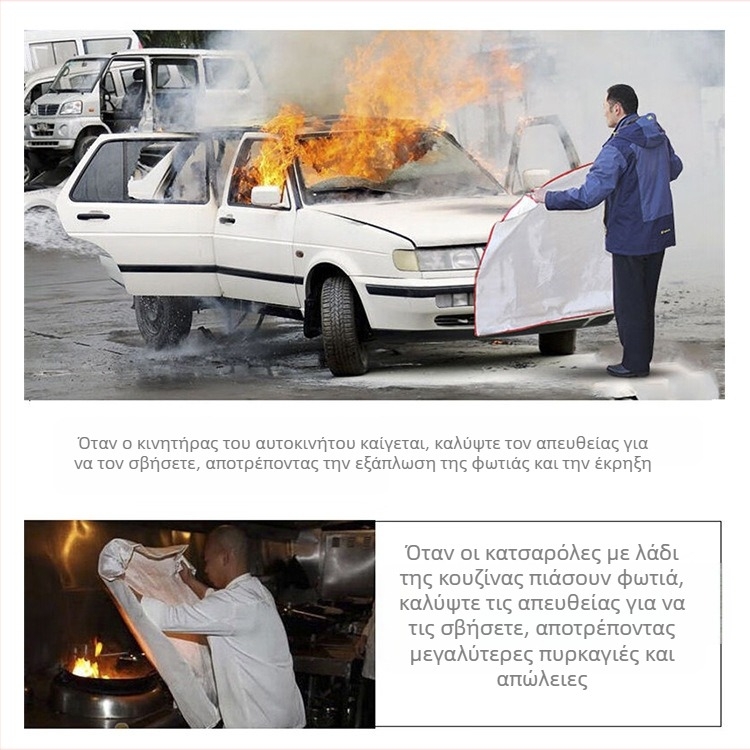 Κουβέρτα πυρασφάλειας από fiberglass 1,2 m για οικιακή χρήση, πυρίμαχη μανδύα, κατασκευαστής κουβερτών πυρασφάλειας