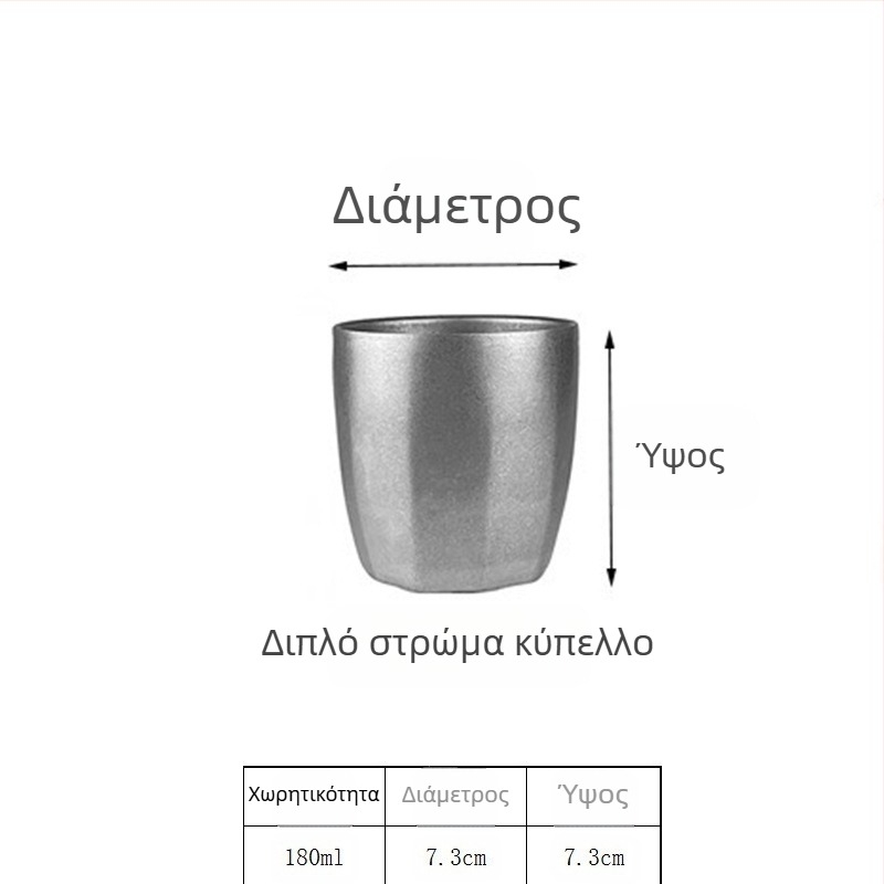 Ρετρό βιομηχανικό ποτήρι μπύρας στυλ 304 από ανοξείδωτο ατσάλι, οικιακό ποτήρι νερού, δημιουργικό, υπαίθριο κάμπινγκ, φλιτζάνι