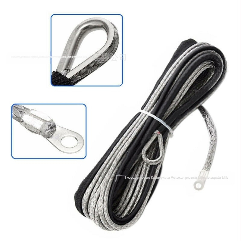 6mm x 15m 1/4X50ft σχοινί ρυμούλκησης αυτοκινήτου, ηλεκτρικό ιμάντα ρυμούλκησης, σχοινί νάιλον, σχοινί ρυμούλκησης, σχοινί βαρούλκου