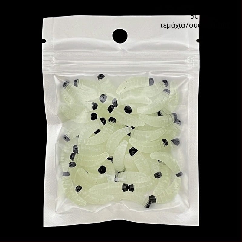 Διασυνοριακό δόλωμα Luya με κεφαλή ψωμιού PVC βιονικό σκουλήκι κόκκινο κεφάλι μαλακό δόλωμα ψεύτικο δόλωμα συσκευασία χονδρικής