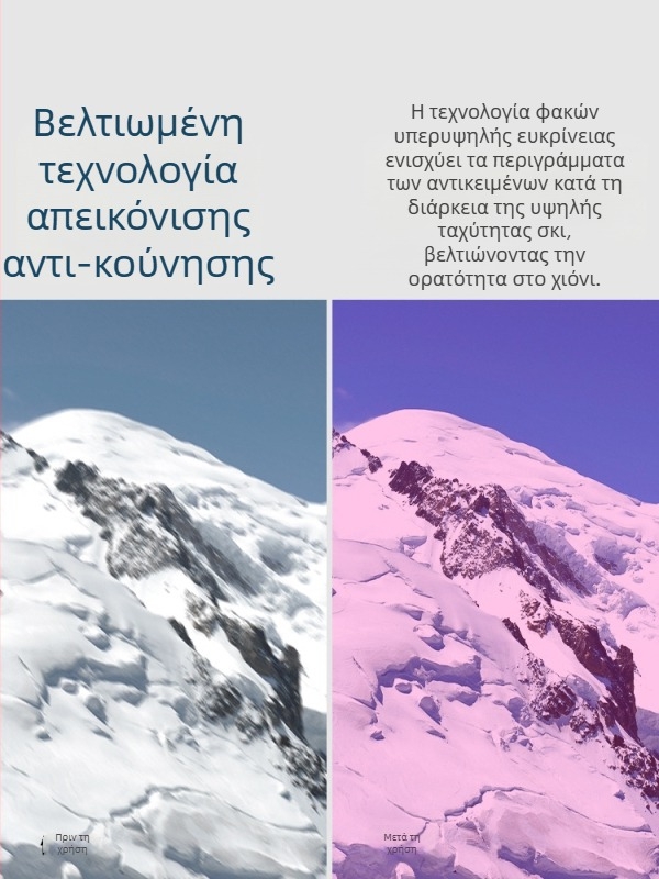 Μαγνητικά γυαλιά σκι Kapvoe Maze που αλλάζουν χρώμα, αντιανεμικά, αδιάβροχα και αντι-UV για άνδρες και γυναίκες